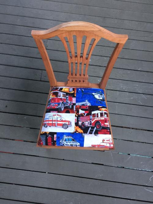 Not period upholstery, but my my son loved it...